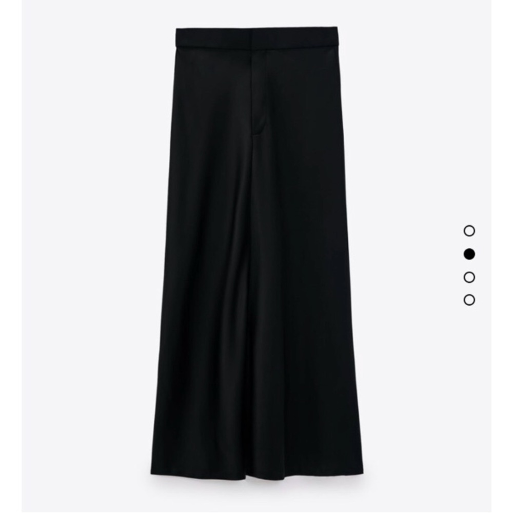 Zara Satin Midi Skirt